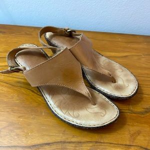 Born Brown Leather Sandals
